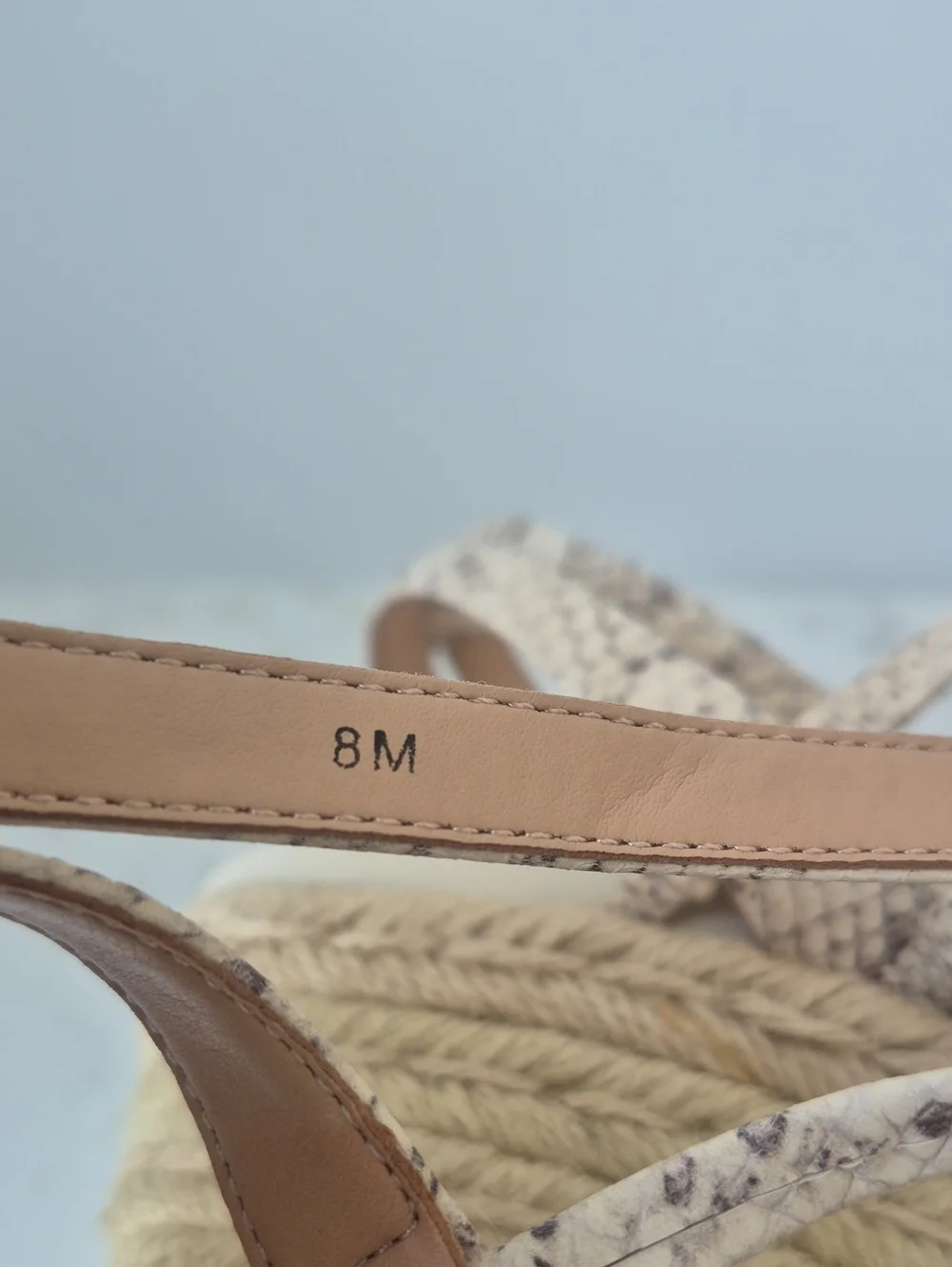 Vionic AYDA Beige Snake-Print Espadrille Wedge Sandals